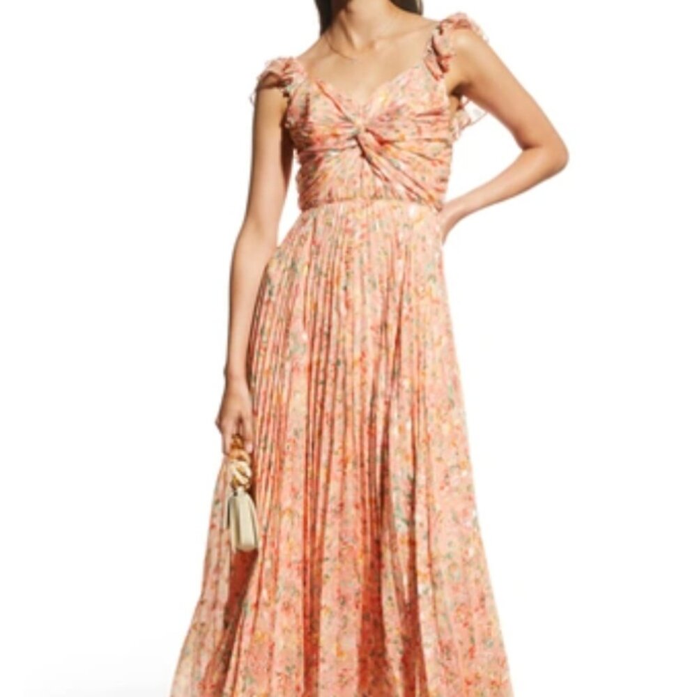 Shoshanna Jeane Lagoon Floral-Print Dress Size 8